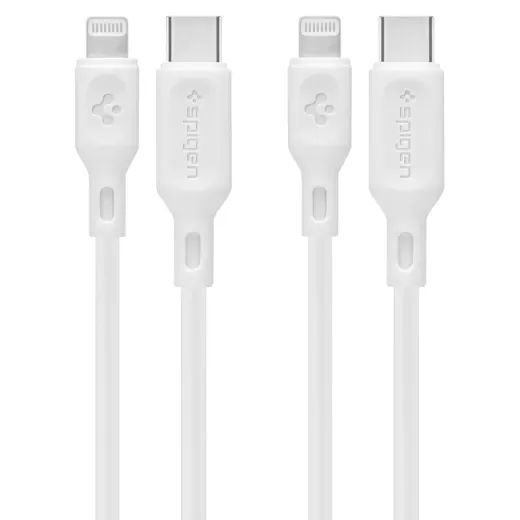 Кабель Spigen DuraSync™ USB-C to Lightning Cable 2 Pack 1 метр White (000CA26356)