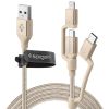 Кабель Spigen DuraSync™ 3 в 1 Charger Cable 1.5 метра Gold (000CB23018)