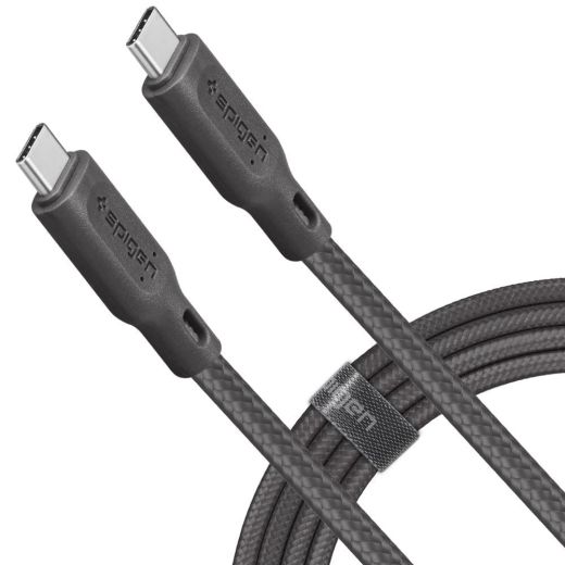 Кабель Spigen DuraSync™ USB-C to USB-C 2.0 Cable Gunmetal (000CA25704)