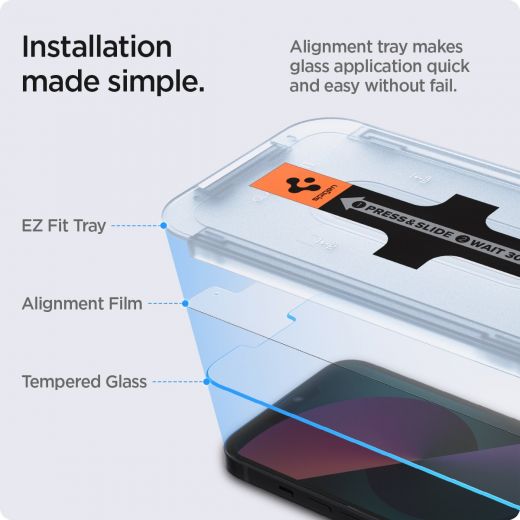 Захисне скло Spigen Screen Protector EZ FIT GLAS.tR для iPhone 13 mini