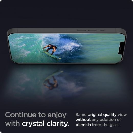 Захисне скло Spigen Screen Protector EZ FIT GLAS.tR SLIM для iPhone 12 | 12 Pro