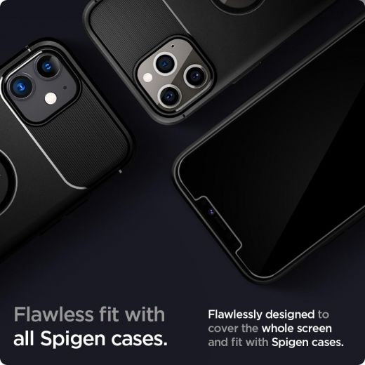 Захисне скло Spigen Screen Protector EZ FIT GLAS.tR SLIM для iPhone 12 | 12 Pro