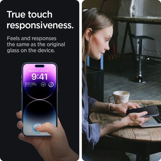 Захисне скло Spigen Screen Protector EZ FIT GLAS.tR Privacy для iPhone 14 Pro Max (AGL05203)