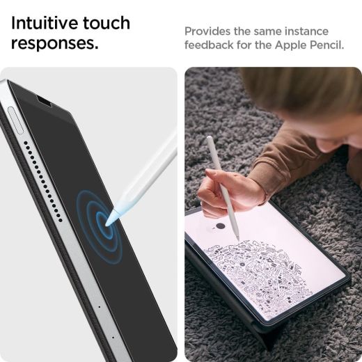 Матовая защитная пленка с эффектом бумаги Spigen Screen Protector Paper Touch Pro для iPad Pro 12.9" (AFL02788)