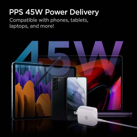 Быстрая зарядка Spigen PowerArc 45W ArcStation Pro Wall Charger