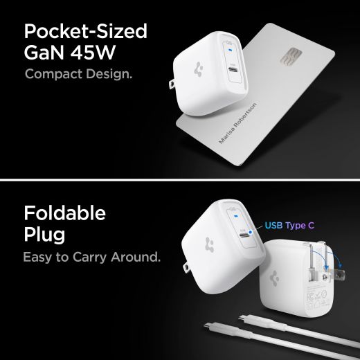 Быстрая зарядка Spigen PowerArc 45W ArcStation Pro Wall Charger