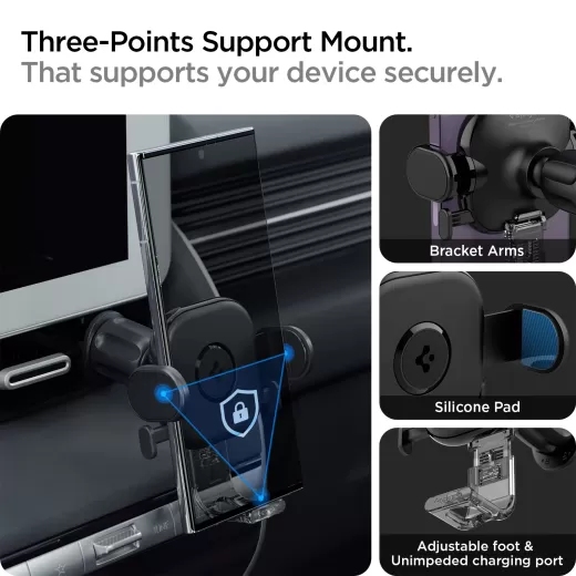 Держатель для телефонов в машину Spigen UTS12 OneTap Universal Car Mount AirVent (ACP05507)