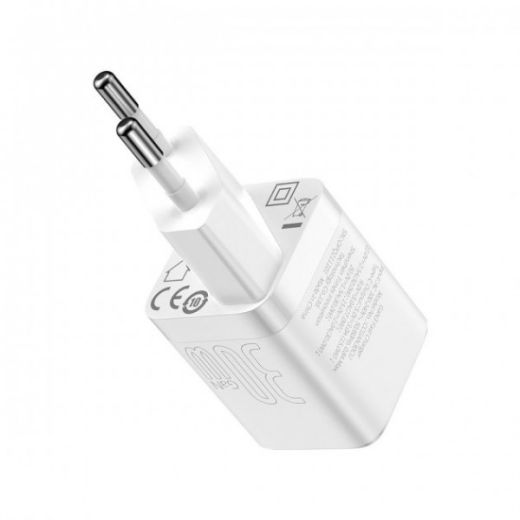 Зарядний пристрій Baseus GaN3 Fast Charger 30W (1 Type-C) White (CCGN010102)