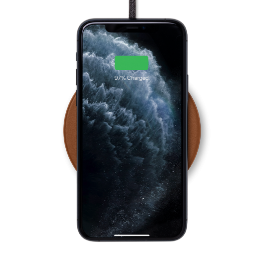 Беспроводная зарядка Native Union Drop Classic Leather Wireless Charger Brown (DROP-BRN-CLTHR-NP)