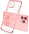 Чехол CasePro Glitter Plating Floral Case Pink для iPhone 13 Pro