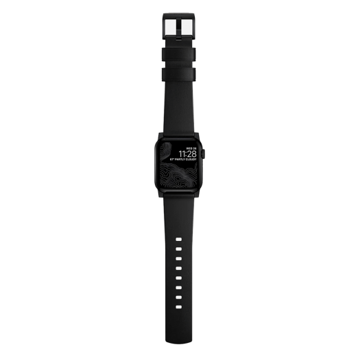 Кожаный ремешок Nomad Modern Slim Band Black Leather / Black Hardware для Apple Watch 42mm | 41mm | 40mm