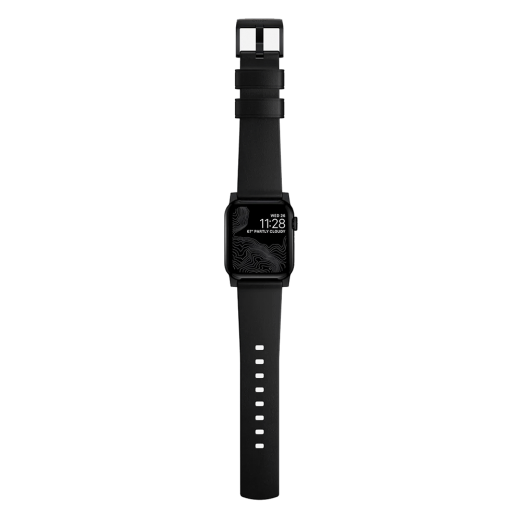 Кожаный ремешок Nomad Modern Slim Band Black Leather / Black Hardware для Apple Watch 41mm | 40mm