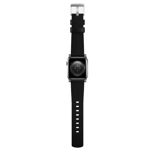 Шкіряний ремінець Nomad Modern Slim Band Black Leather / Silver Hardware для Apple Watch 42mm | 41mm | 40mm