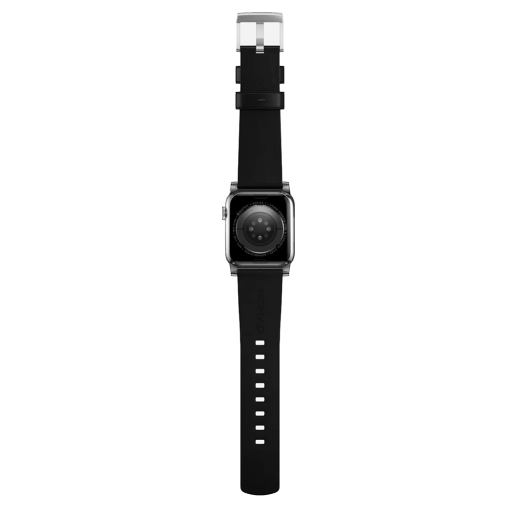 Шкіряний ремінець Nomad Modern Slim Band Black Leather / Silver Hardware для Apple Watch 41mm | 40mm