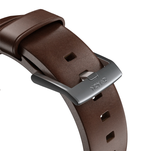 Шкіряний ремінець Nomad Modern Band Horween Leather Rustic Brown / Silver Hardware для Apple Watch 40мм | 41мм