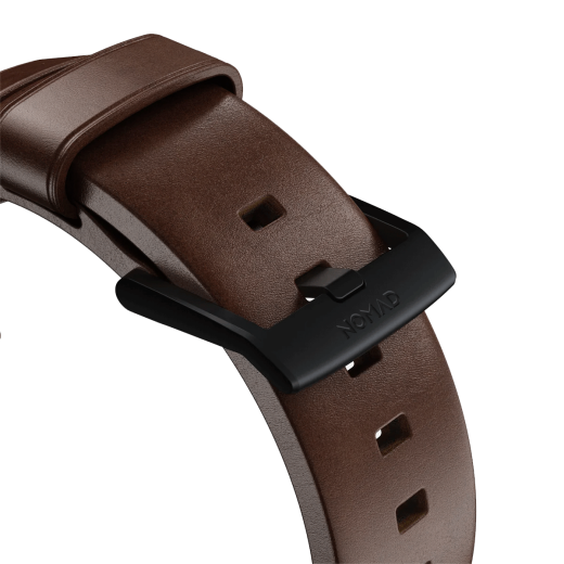 Кожаный ремешок Nomad Modern Band Horween Leather Rustic Brown / Black Hardware для Apple Watch 42mm | 40мм | 41мм
