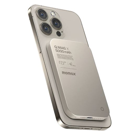 Повербанк Momax Q.Mag X Magnetic Wireless Power Bank 5000mAh Titanium