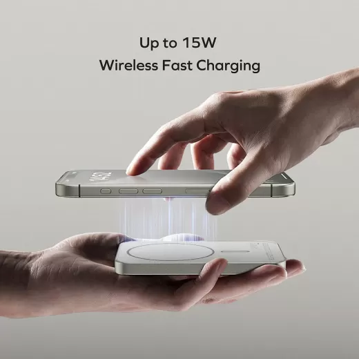 Повербанк Momax Q.Mag X Magnetic Wireless Power Bank 5000mAh Titanium