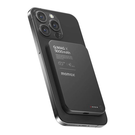 Повербанк Momax Q.Mag X Magnetic Wireless Power Bank 5000mAh Gen 2 Black
