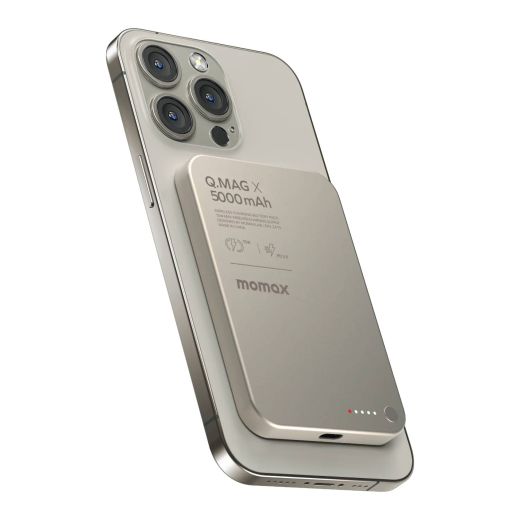 Повербанк Momax Q.Mag X Magnetic Wireless Power Bank 5000mAh Gen 2 Titanium