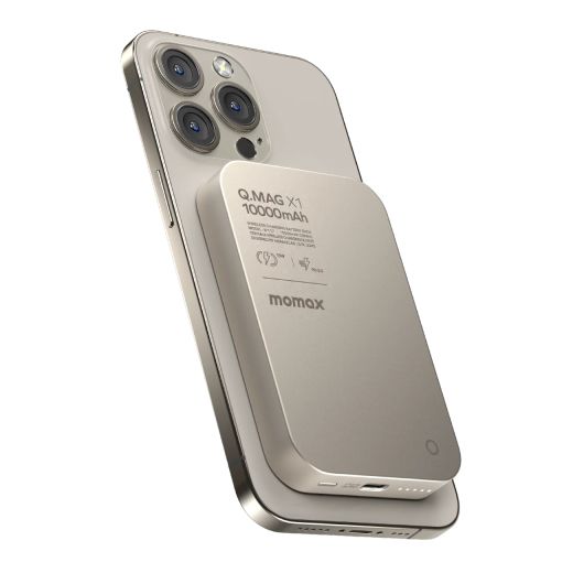 Повербанк Momax Q.Mag X1 Magnetic Wireless Power Bank 10000mAh Titanium