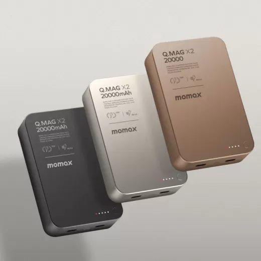 Повербанк Momax Q.Mag X2 Magnetic Wireless Power Bank 20000mAh Gen 2 Titanium