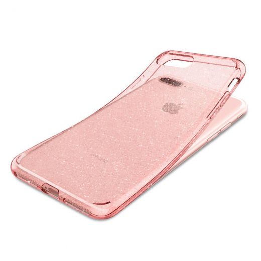 Чохол Spigen Liquid Crystal Glitter Rose Quartz для iPhone 8 Plus/7 Plus