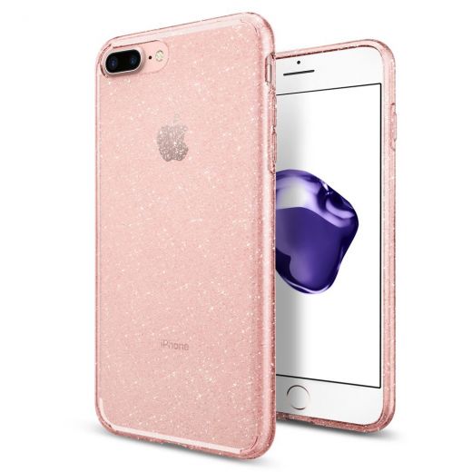 Чехол Spigen Liquid Crystal Glitter Rose Quartz для iPhone 8 Plus/7 Plus