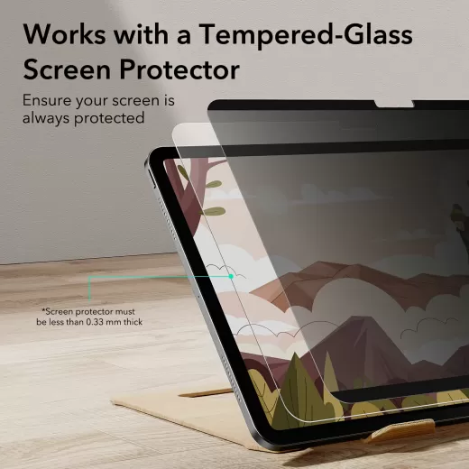 Захисна плівка антишпигун ESR Magnetic Privacy Screen Protector для iPad Air 11" (2024)