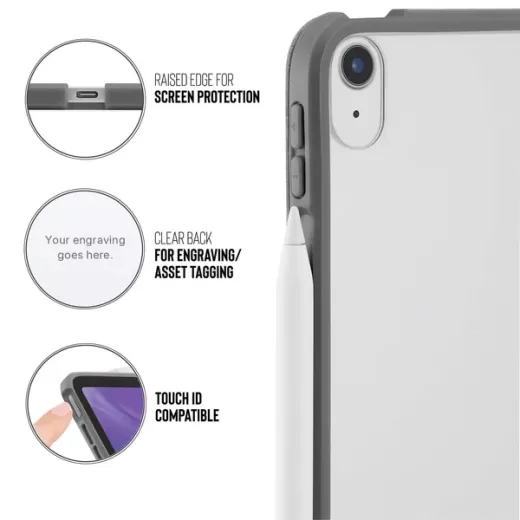 Чохол-підставка Pipetto Origami No1 Original Case Grey для iPad Air 11” M3 | M2 (2025 | 2024) | Air 10.9" 4 | 5 M1 (2020 | 2022)