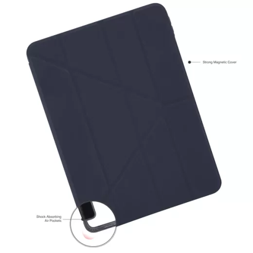 Чехол-подставка Pipetto Origami No1 Original Case Dark Blue для iPad Air 11” M3 | M2 (2025 | 2024) | Air 10.9" 4 | 5 M1 (2020 | 2022)