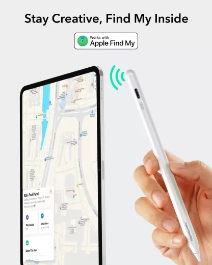Стілус ESR Geo Digital Pencil White з вбудованим Find My