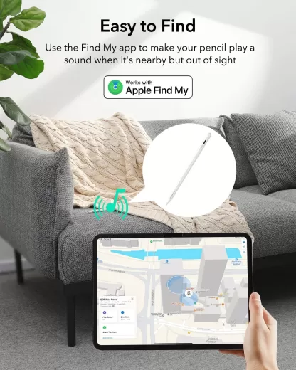 Стілус ESR Geo Digital Pencil White з вбудованим Find My