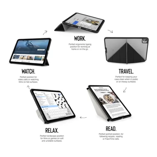 Чехол-подставка Pipetto Origami No1 Case Black для iPad Pro 13" (2024)