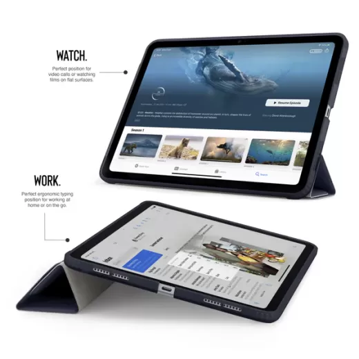 Чохол-підставка Pipetto Origami No1 Case Dark Blue для iPad Pro 13" (2024)