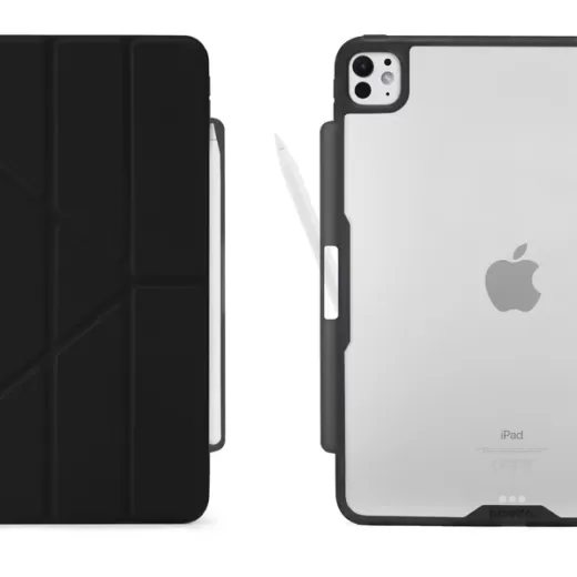 Чехол-подставка Pipetto Origami No3 Pencil Case Black для iPad Pro 13" (2024)