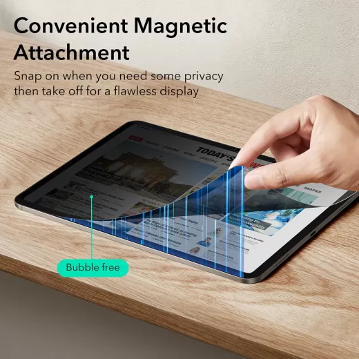 Захисна плівка антишпигун ESR Magnetic Privacy Screen Protector для iPad Pro 13" (2024)