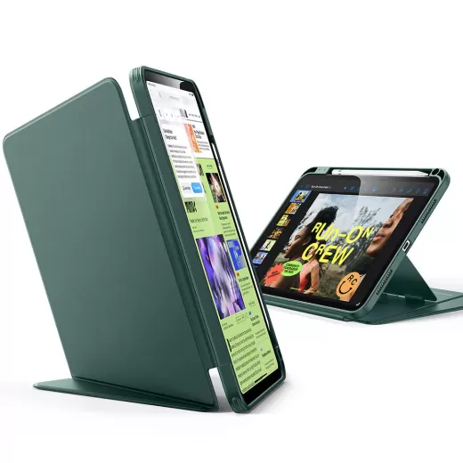 Чохол ESR Flip Magnetic Case with Pencil Holder Green для iPad 11'' (2025) | iPad 10.9 (2022)