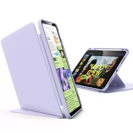 Чохол ESR Flip Magnetic Case with Pencil Holder Light Purple для iPad 11'' (2025) | iPad 10.9 (2022)