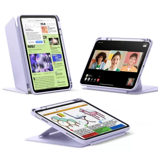 Чохол ESR Flip Magnetic Case with Pencil Holder Light Purple для iPad 11'' (2025) | iPad 10.9 (2022)