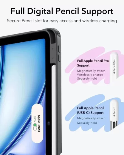 Чехол ESR Flip Magnetic Case with Pencil Holder Pink для iPad Air 11” M2 | M3 (2024 | 2025)