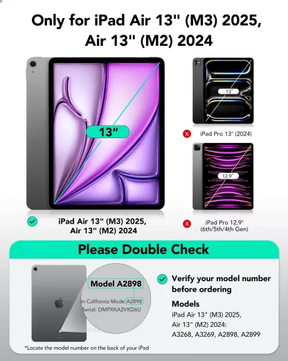 Защитное стекло ESR UltraFit Armorite Screen Protector (2 шт.) для iPad Air 13” M3 | M2 (2025 | 2024) (1E12100201)