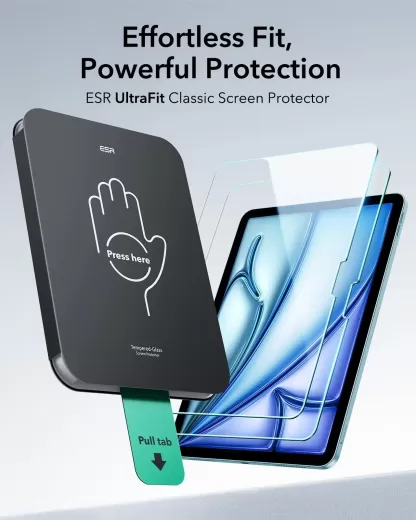 Захисне скло ESR UltraFit Classic Screen Protector (2 шт.) для iPad Air 11” M3 | M2 (2025 | 2024) (1E11700102)