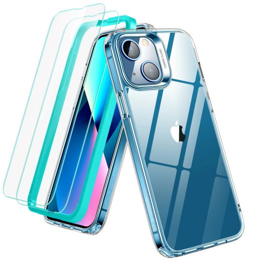 Чехол с защитным стеклом ESR Classic Hybrid Protection Bundle Clear для iPhone 13