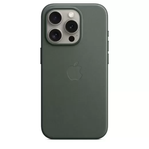 Чехол CasePro FineWoven Case with MagSafe Evergreen для iPhone 15 Pro