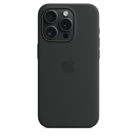Оригінальний силіконовий чохол Apple Silicone Case with MagSafe Black для iPhone 15 Pro (MT1A3)