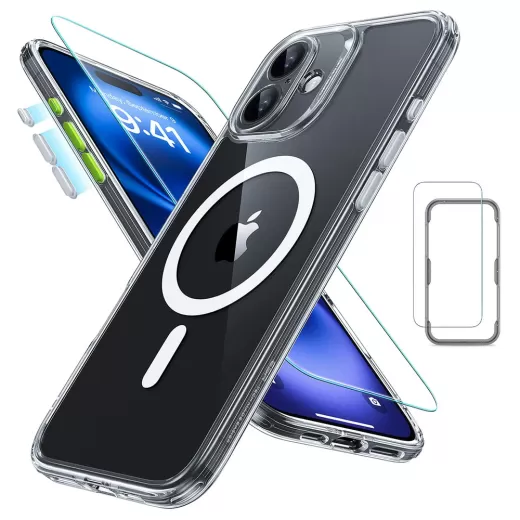 Чохол зі склом ESR Classic Pro Case (HaloLock) Set Clear для iPhone 16 (1A7760204)
