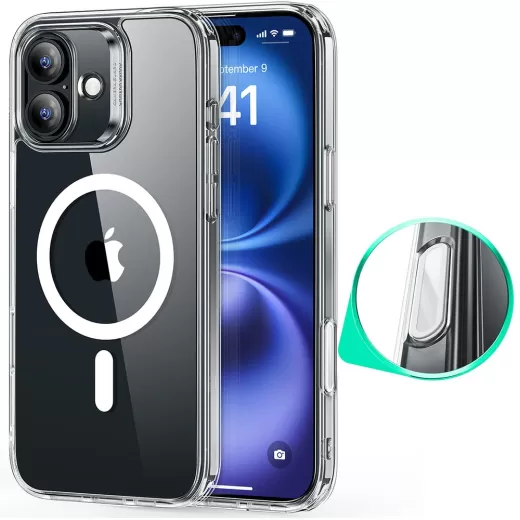 Чохол ESR HaloLock Classic Hybrid Case (Camera Control) Clear для iPhone 16 (1A76701001)