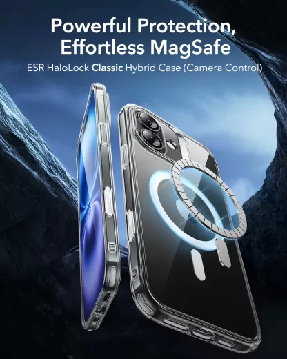 Чохол ESR HaloLock Classic Hybrid Case (Camera Control) Clear Blue для iPhone 16