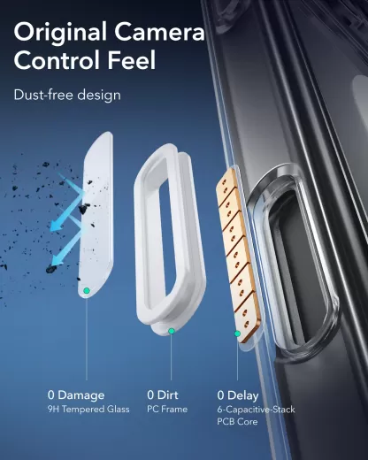Чохол ESR HaloLock Classic Hybrid Case (Camera Control) Clear для iPhone 16 (1A76701001)